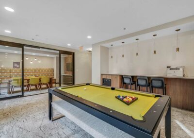 Chocolate Works clubroom with billiards table